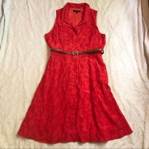 Shargano belted midi shirt dress